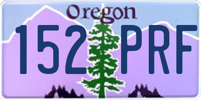 OR license plate 152PRF