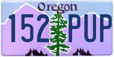OR license plate 152PUP