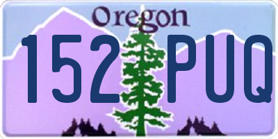 OR license plate 152PUQ