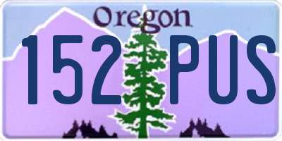 OR license plate 152PUS