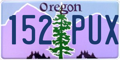 OR license plate 152PUX