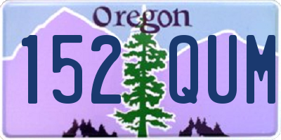 OR license plate 152QUM