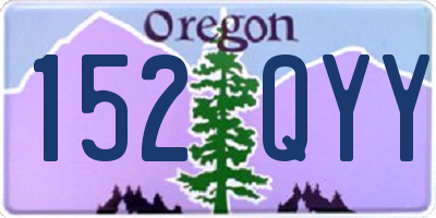 OR license plate 152QYY