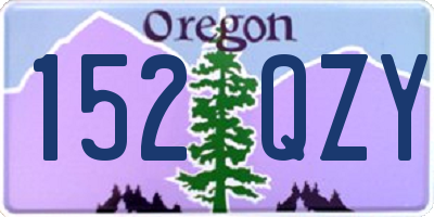 OR license plate 152QZY