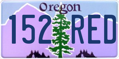 OR license plate 152RED