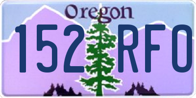 OR license plate 152RFO
