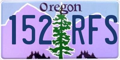 OR license plate 152RFS