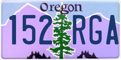 OR license plate 152RGA