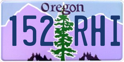 OR license plate 152RHI
