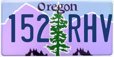 OR license plate 152RHV