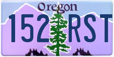 OR license plate 152RST