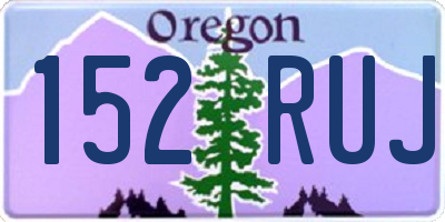 OR license plate 152RUJ