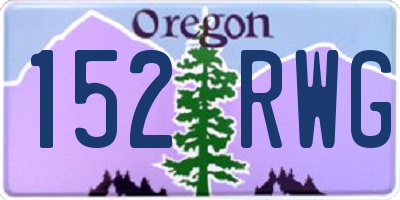 OR license plate 152RWG