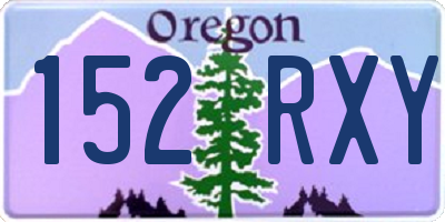 OR license plate 152RXY