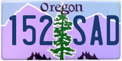 OR license plate 152SAD