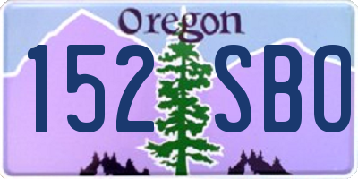 OR license plate 152SBO