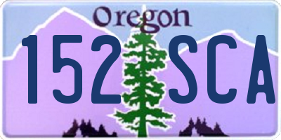 OR license plate 152SCA