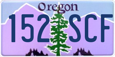OR license plate 152SCF