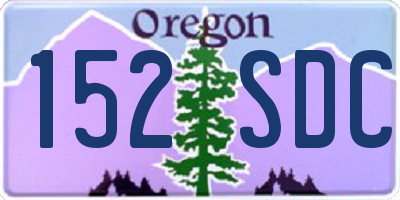 OR license plate 152SDC