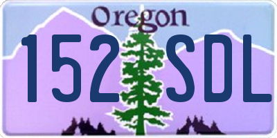 OR license plate 152SDL