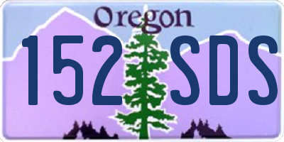 OR license plate 152SDS