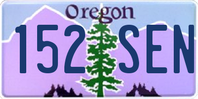 OR license plate 152SEN