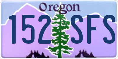 OR license plate 152SFS