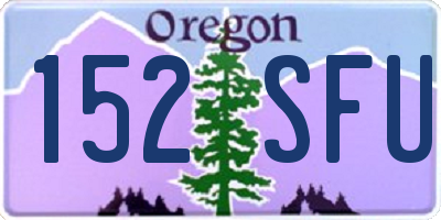 OR license plate 152SFU