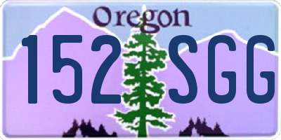 OR license plate 152SGG