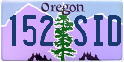 OR license plate 152SID