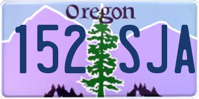 OR license plate 152SJA