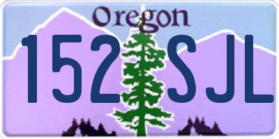 OR license plate 152SJL