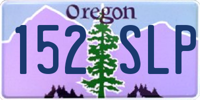 OR license plate 152SLP