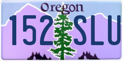 OR license plate 152SLU