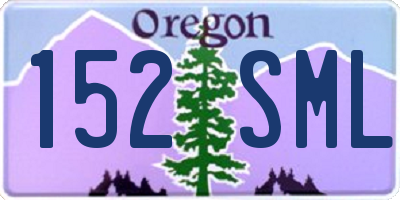 OR license plate 152SML