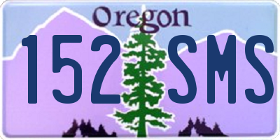 OR license plate 152SMS