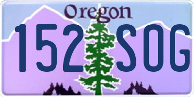 OR license plate 152SOG
