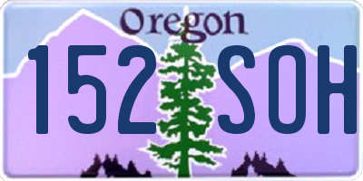 OR license plate 152SOH