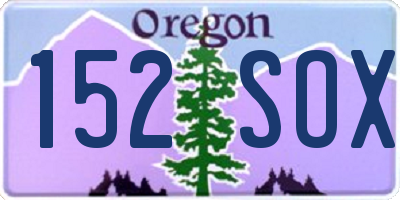 OR license plate 152SOX