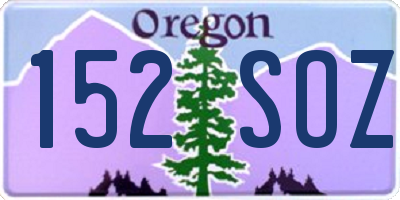 OR license plate 152SOZ