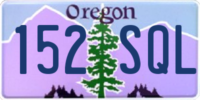OR license plate 152SQL