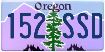 OR license plate 152SSD