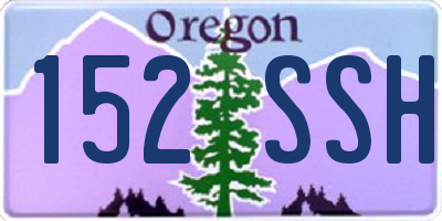 OR license plate 152SSH