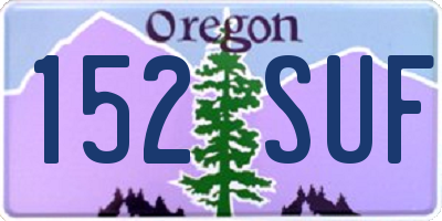 OR license plate 152SUF