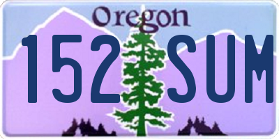 OR license plate 152SUM
