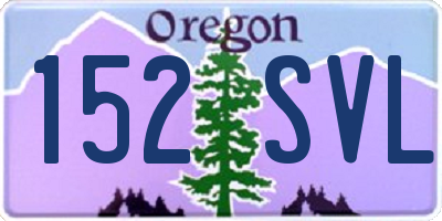 OR license plate 152SVL