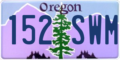 OR license plate 152SWM