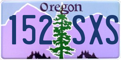 OR license plate 152SXS