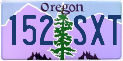 OR license plate 152SXT