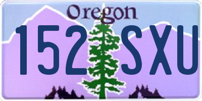 OR license plate 152SXU
